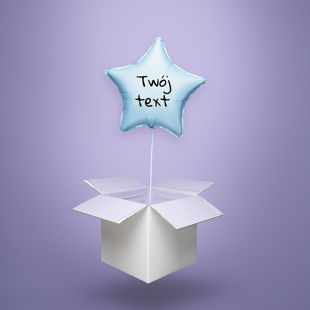 Balon personalizowany, balon z Twoim napisem - balon z helem w kartonie