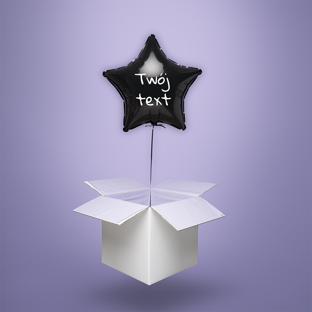 Balon personalizowany, balon z Twoim napisem - balon z helem w kartonie