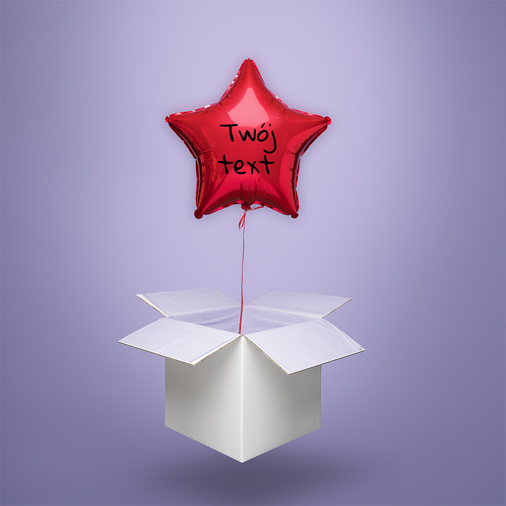 Balon personalizowany, balon z Twoim napisem - balon z helem w kartonie