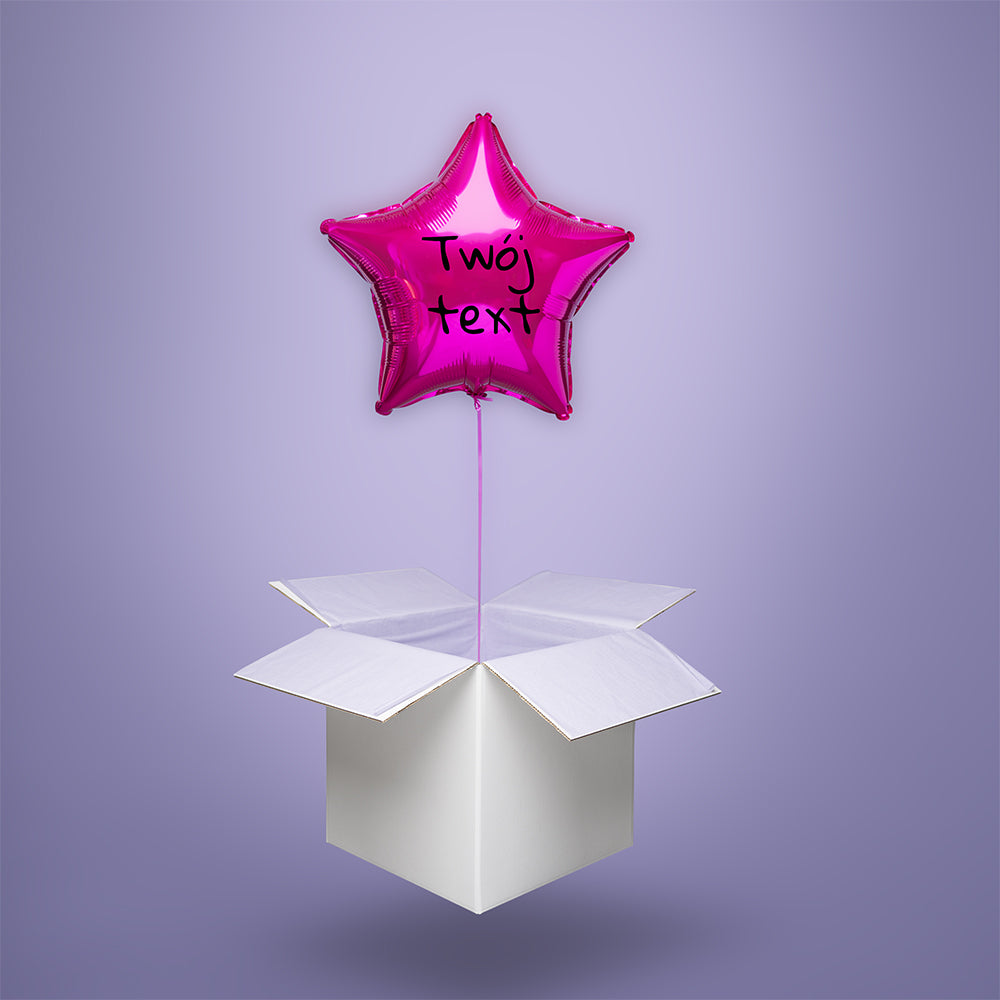 Balon personalizowany, balon z Twoim napisem - balon z helem w kartonie