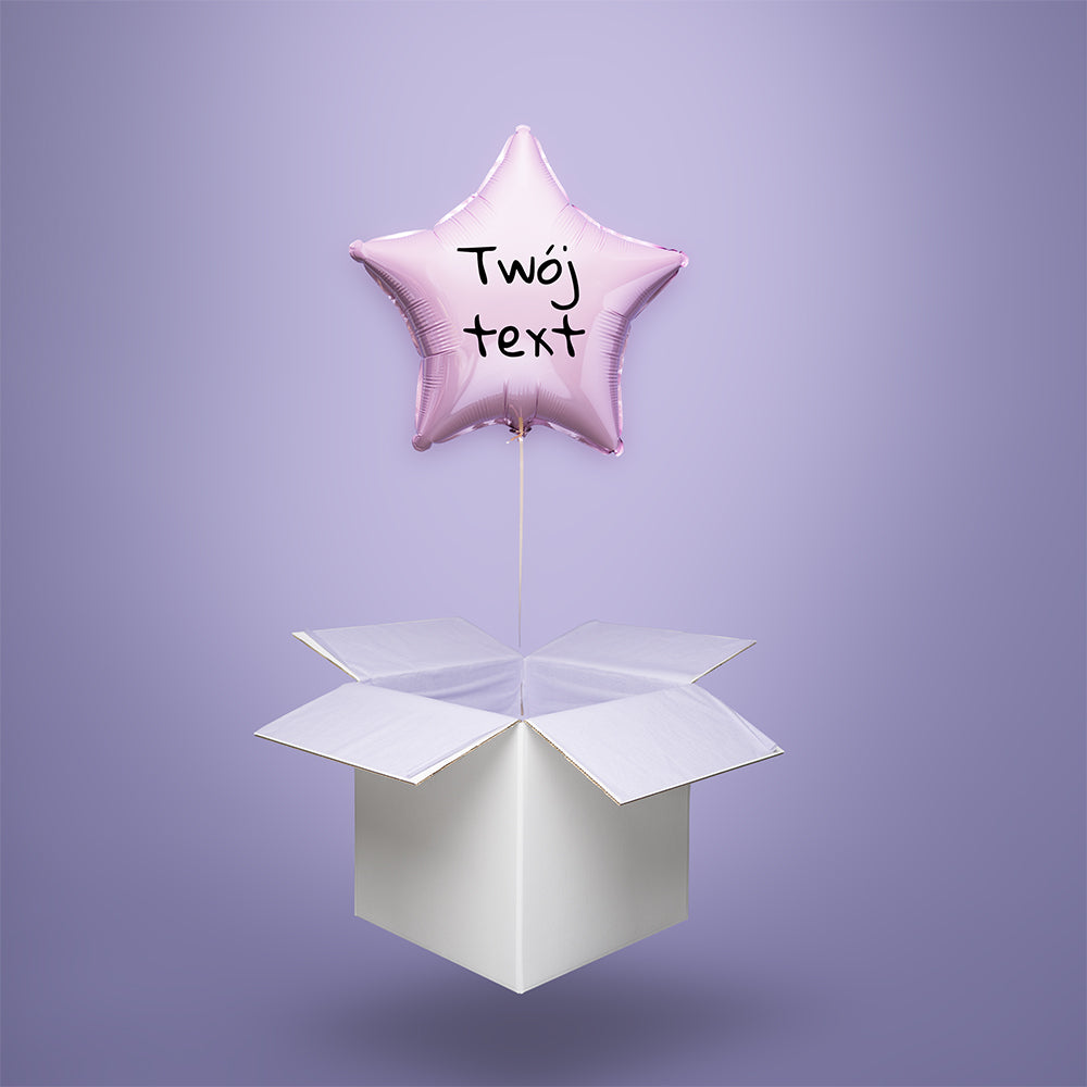 Balon personalizowany, balon z Twoim napisem - balon z helem w kartonie