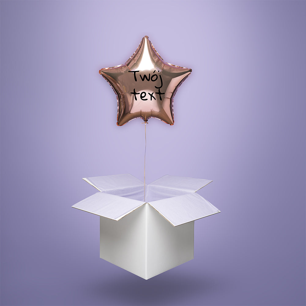 Balon personalizowany, balon z Twoim napisem - balon z helem w kartonie