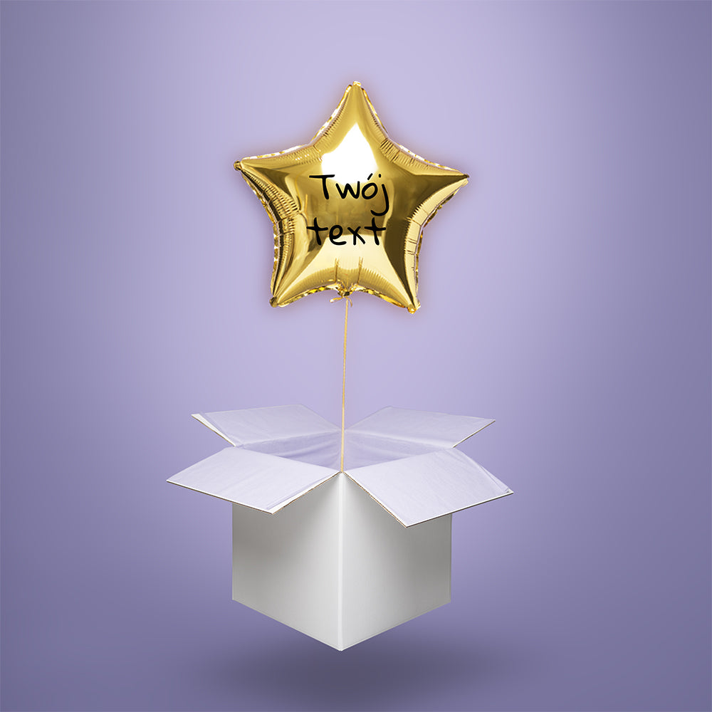Balon personalizowany, balon z Twoim napisem - balon z helem w kartonie
