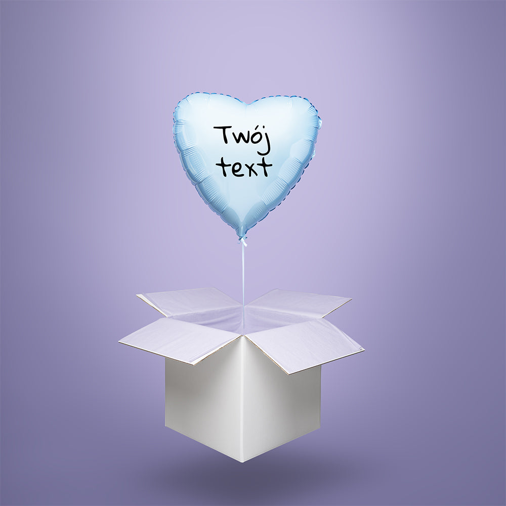 Balon personalizowany, balon z Twoim napisem - balon z helem w kartonie