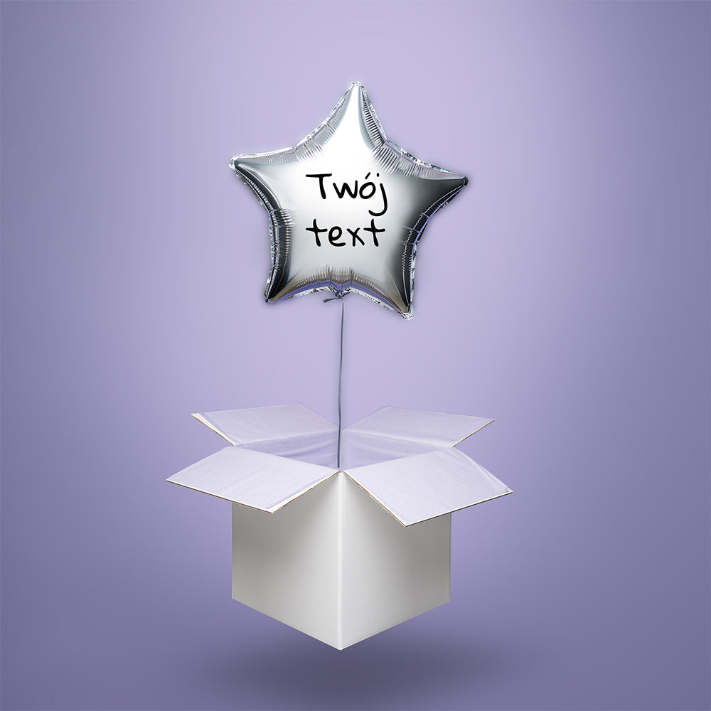 Balon personalizowany, balon z Twoim napisem - balon z helem w kartonie