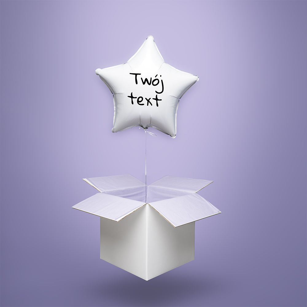 Balon personalizowany, balon z Twoim napisem - balon z helem w kartonie