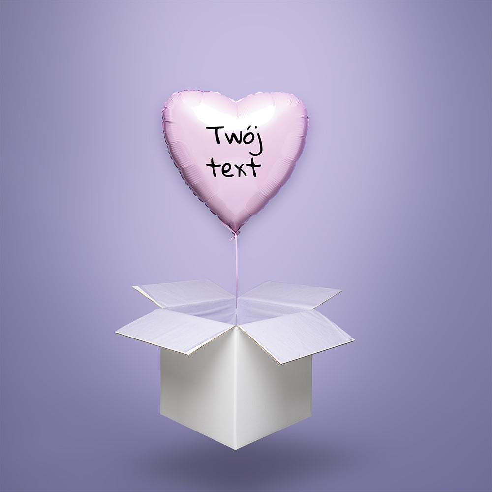 Balon personalizowany, balon z Twoim napisem - balon z helem w kartonie