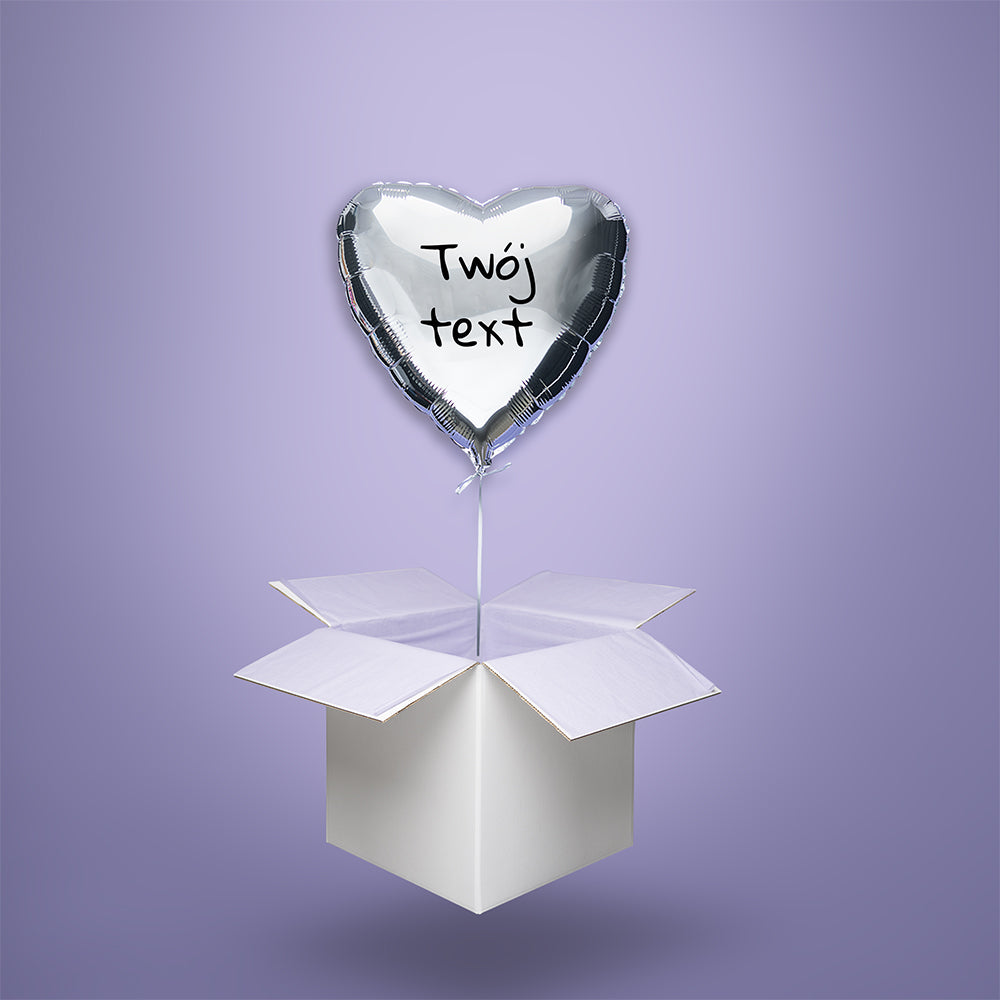 Balon personalizowany, balon z Twoim napisem - balon z helem w kartonie