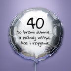 Balon z helem - 40 to brzmi dumnie, a później wstyd, kac i rzyganie