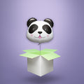 Balon foliowy panda z helem wyskakujący z pudełka – idealny prezent dla dziecka