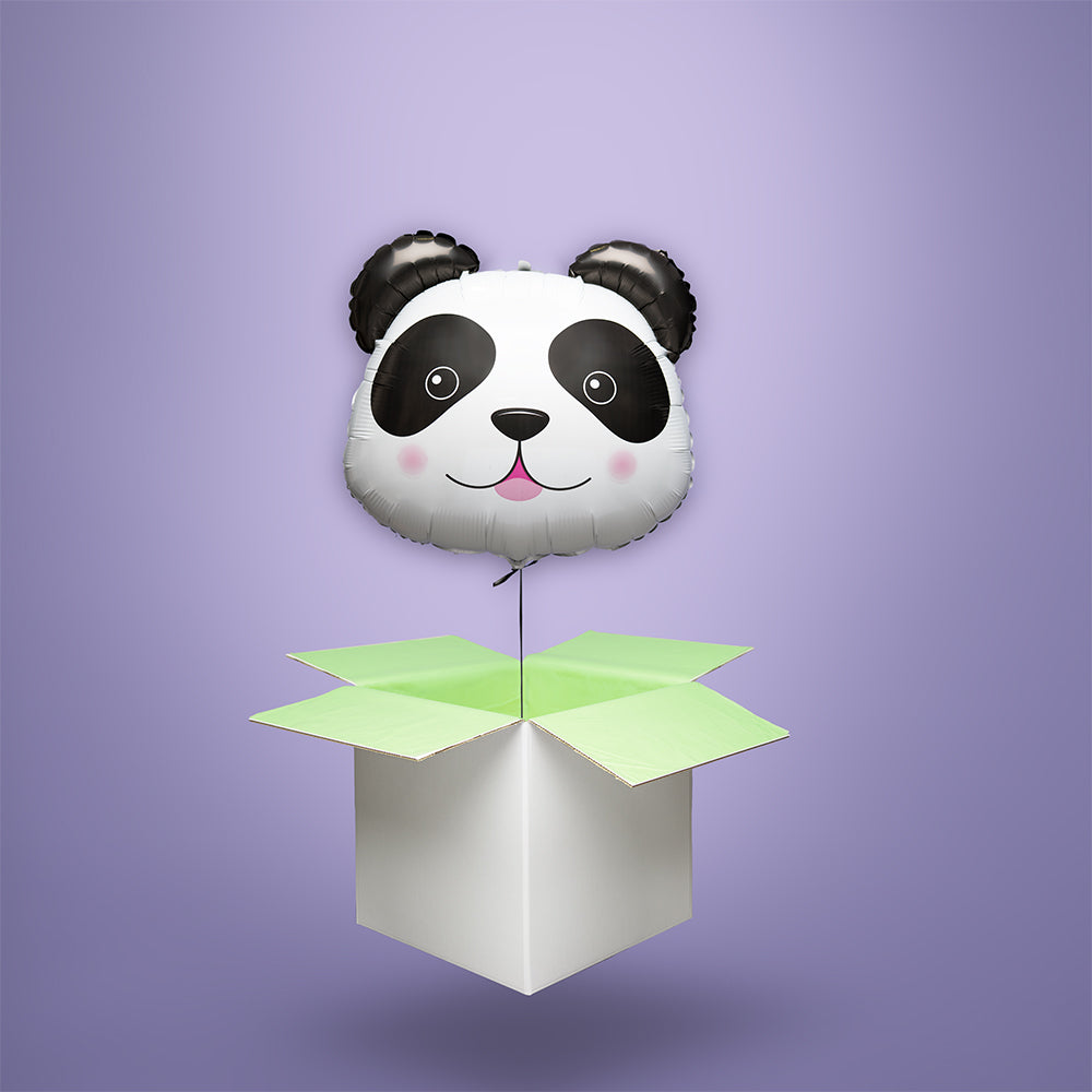 Balon foliowy panda z helem wyskakujący z pudełka – idealny prezent dla dziecka