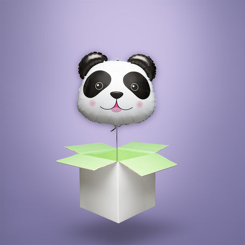 Balon foliowy panda z helem wyskakujący z pudełka – idealny prezent dla dziecka