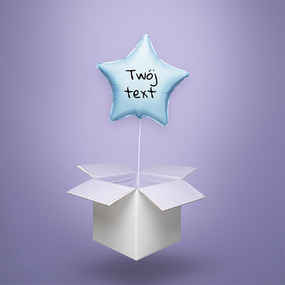 Balon personalizowany, balon z Twoim napisem - balon z helem w kartonie