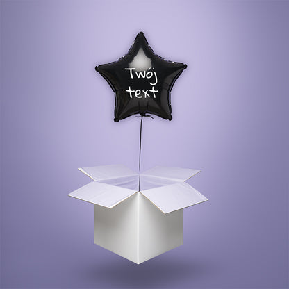 Balon personalizowany, balon z Twoim napisem - balon z helem w kartonie