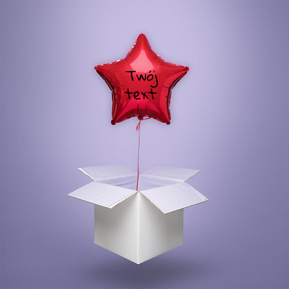 Balon personalizowany, balon z Twoim napisem - balon z helem w kartonie