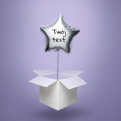 Balon personalizowany, balon z Twoim napisem - balon z helem w kartonie