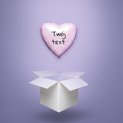 Balon personalizowany, balon z Twoim napisem - balon z helem w kartonie